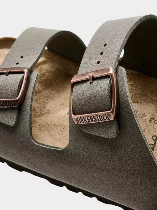 Men\'s BIRKENSTOCK Arizona Birkibuc Sandal Slides - STONE GREY 0151211 main image 9